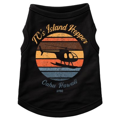 TcS Island Hoppers Helicopter Vintage Sunset 80S Worn Doggie Tank