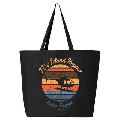 TcS Island Hoppers Helicopter Vintage Sunset 80S Worn 25L Jumbo Tote