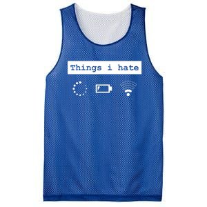 Things I Hate Gamer Nerd Design For Gamer And Pc Lover Gift Mesh Reversible Basketball Jersey Tank