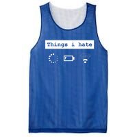 Things I Hate Gamer Nerd Design For Gamer And Pc Lover Gift Mesh Reversible Basketball Jersey Tank