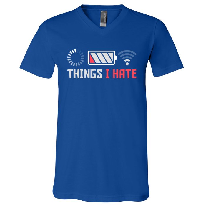 Things I Hate Funny Computer Geek Gift Coder Programmer Cool Gift V-Neck T-Shirt