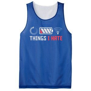 Things I Hate Funny Computer Geek Gift Coder Programmer Cool Gift Mesh Reversible Basketball Jersey Tank