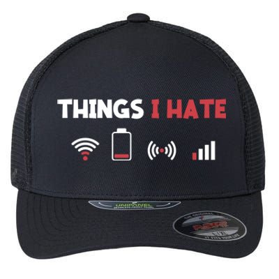 Things I Hate Information Technology Computer Whisperer Gift Flexfit Unipanel Trucker Cap