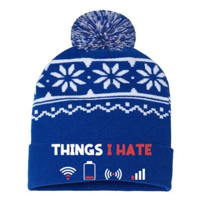 Things I Hate Information Technology Computer Whisperer Gift USA-Made Snowflake Beanie