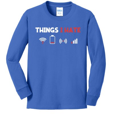 Things I Hate Information Technology Computer Whisperer Gift Kids Long Sleeve Shirt