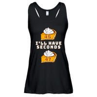 Trump ILl Have Seconds 45 47 Pumpkin Pie Thanksgiving Fun Ladies Essential Flowy Tank