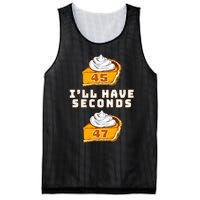 Trump ILl Have Seconds 45 47 Pumpkin Pie Thanksgiving Fun Mesh Reversible Basketball Jersey Tank