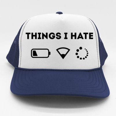 Things I Hate Funny Programmer And Gamer Great Gift Trucker Hat