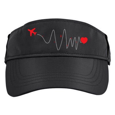 This Is How My Heart Beats Pilot Aviation Airplane Flying Adult Drive Performance Visor