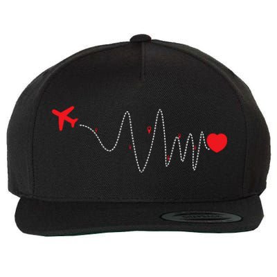 This Is How My Heart Beats Pilot Aviation Airplane Flying Wool Snapback Cap