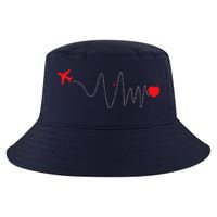 This Is How My Heart Beats Pilot Aviation Airplane Flying Cool Comfort Performance Bucket Hat