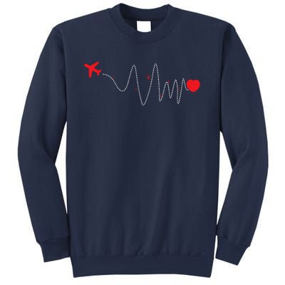 This Is How My Heart Beats Pilot Aviation Airplane Flying Sweatshirt