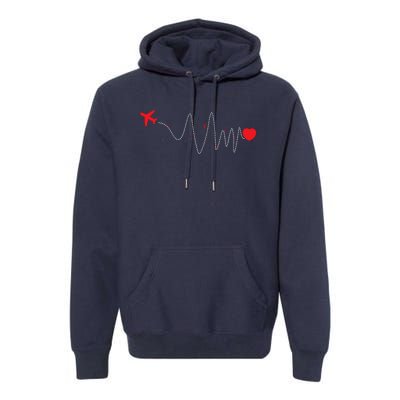 This Is How My Heart Beats Pilot Aviation Airplane Flying Premium Hoodie