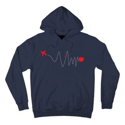 This Is How My Heart Beats Pilot Aviation Airplane Flying Tall Hoodie