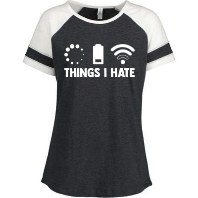 Things I Hate Programmer Coder Coding Developer Software Gift Enza Ladies Jersey Colorblock Tee