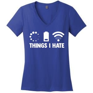 Things I Hate Programmer Coder Coding Developer Software Gift Women's V-Neck T-Shirt