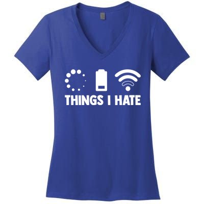 Things I Hate Programmer Coder Coding Developer Software Gift Women's V-Neck T-Shirt