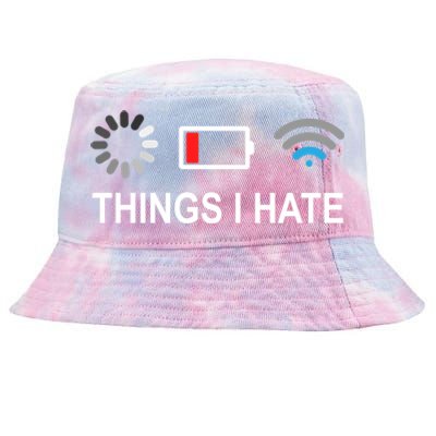 Things I Hate Funny Programmer Gamer Computer Nerd Streaming Meaningful Gift Tie-Dyed Bucket Hat