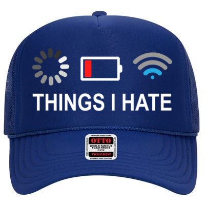 Things I Hate Funny Programmer Gamer Computer Nerd Streaming Meaningful Gift High Crown Mesh Back Trucker Hat