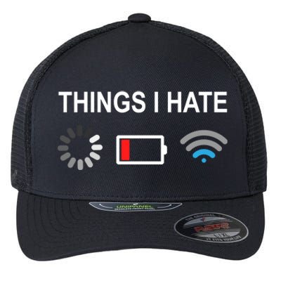 Things I Hate Funny Programmer Gamer Computer Nerd Streaming Funny Gift Flexfit Unipanel Trucker Cap