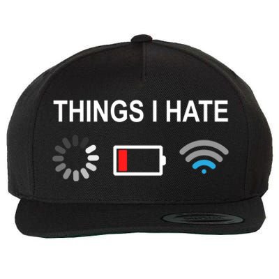 Things I Hate Funny Programmer Gamer Computer Nerd Streaming Funny Gift Wool Snapback Cap