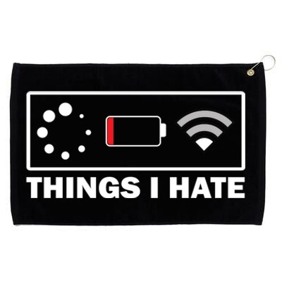 Things I Hate Programmer Gamer Fun Gift Idea Gift Grommeted Golf Towel