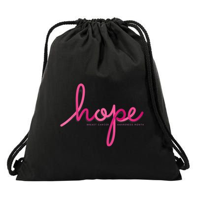 There is Hope for Breast Cancer Awareness Month Drawstring Bag