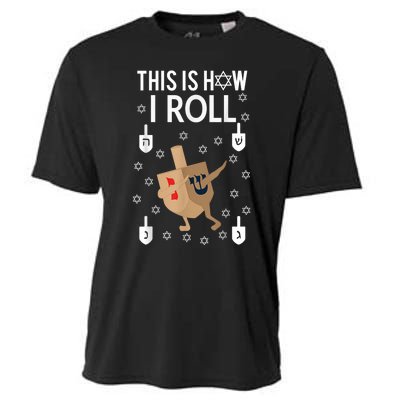 This Is How I Roll Happy Hanukkah Shirt Dab Dreidel Chanukah Gift Cooling Performance Crew T-Shirt