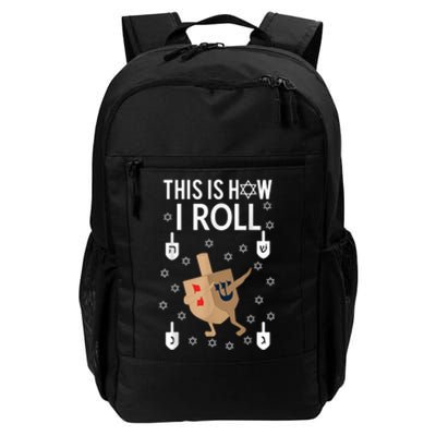 This Is How I Roll Happy Hanukkah Shirt Dab Dreidel Chanukah Gift Daily Commute Backpack