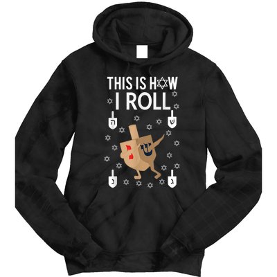 This Is How I Roll Happy Hanukkah Shirt Dab Dreidel Chanukah Gift Tie Dye Hoodie