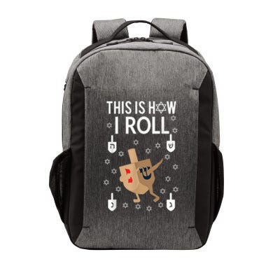 This Is How I Roll Happy Hanukkah Shirt Dab Dreidel Chanukah Gift Vector Backpack