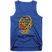 Tu I Have No Shelf Control Costume Sunflower Bookaholic Great Gift Tank Top