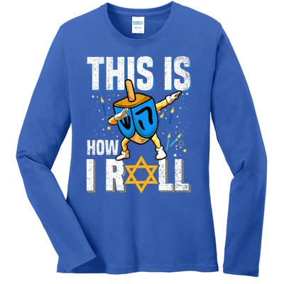 This Is How I Roll  Hanukkah Dreidel Chanukah Jew Gift Ladies Long Sleeve Shirt