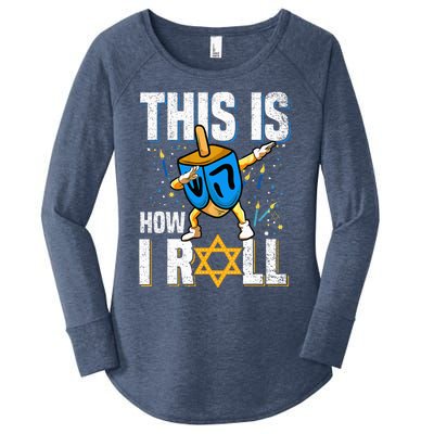 This Is How I Roll  Hanukkah Dreidel Chanukah Jew Gift Women's Perfect Tri Tunic Long Sleeve Shirt