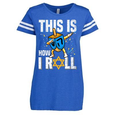 This Is How I Roll  Hanukkah Dreidel Chanukah Jew Gift Enza Ladies Jersey Football T-Shirt