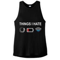 Things I Hate Funny Programmer Gamer Computer Nerd Streaming Ladies PosiCharge Tri-Blend Wicking Tank