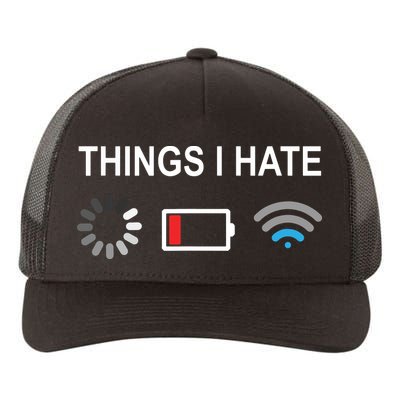Things I Hate Funny Programmer Gamer Computer Nerd Streaming Yupoong Adult 5-Panel Trucker Hat