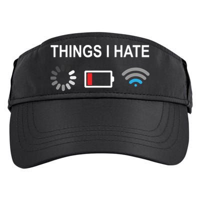 Things I Hate Funny Programmer Gamer Computer Nerd Streaming Adult Drive Performance Visor