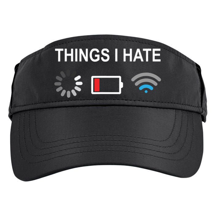 Things I Hate Funny Programmer Gamer Computer Nerd Streaming Adult Drive Performance Visor