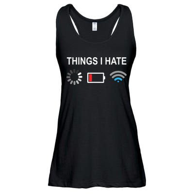 Things I Hate Funny Programmer Gamer Computer Nerd Streaming Ladies Essential Flowy Tank