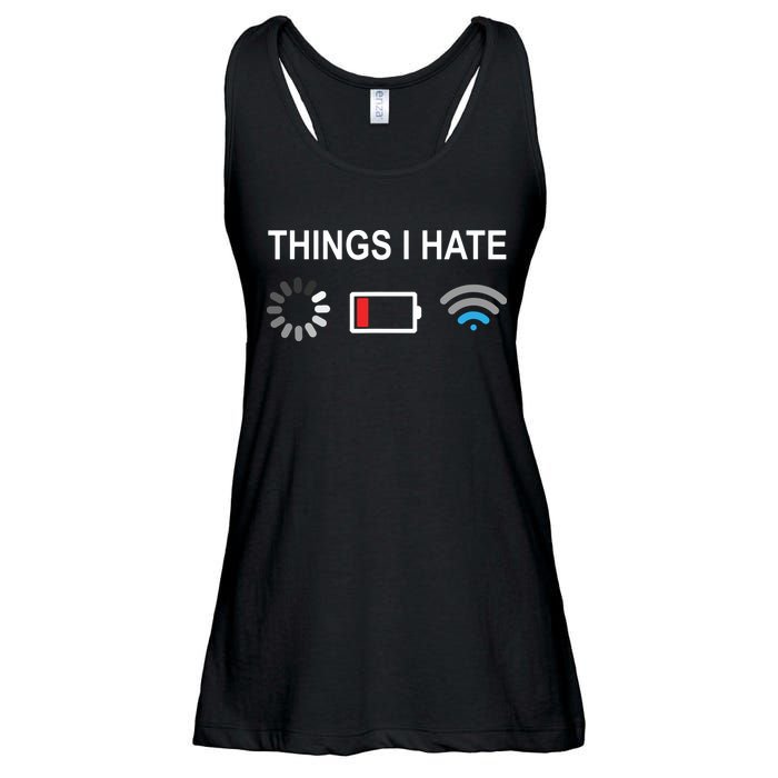 Things I Hate Funny Programmer Gamer Computer Nerd Streaming Ladies Essential Flowy Tank