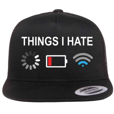 Things I Hate Funny Programmer Gamer Computer Nerd Streaming Flatbill Hat
