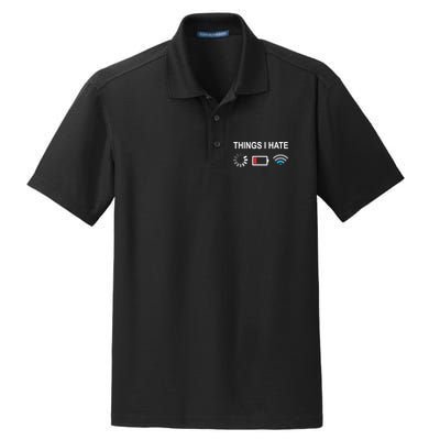 Things I Hate Funny Programmer Gamer Computer Nerd Streaming Dry Zone Grid Polo