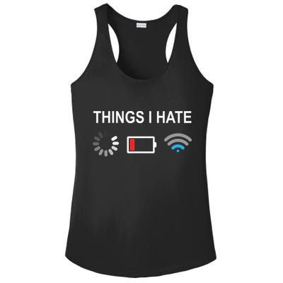 Things I Hate Funny Programmer Gamer Computer Nerd Streaming Ladies PosiCharge Competitor Racerback Tank