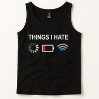 Things I Hate Funny Programmer Gamer Computer Nerd Streaming Tank Top