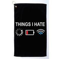 Things I Hate Funny Programmer Gamer Computer Nerd Streaming Golf Towel