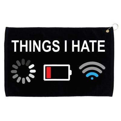 Things I Hate Funny Programmer Gamer Computer Nerd Streaming Grommeted Golf Towel
