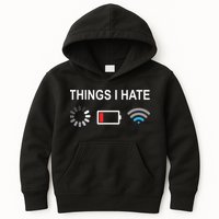 Things I Hate Funny Programmer Gamer Computer Nerd Streaming Kids Hoodie
