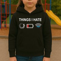 Things I Hate Funny Programmer Gamer Computer Nerd Streaming Kids Hoodie