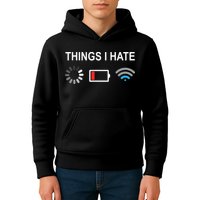 Things I Hate Funny Programmer Gamer Computer Nerd Streaming Kids Hoodie